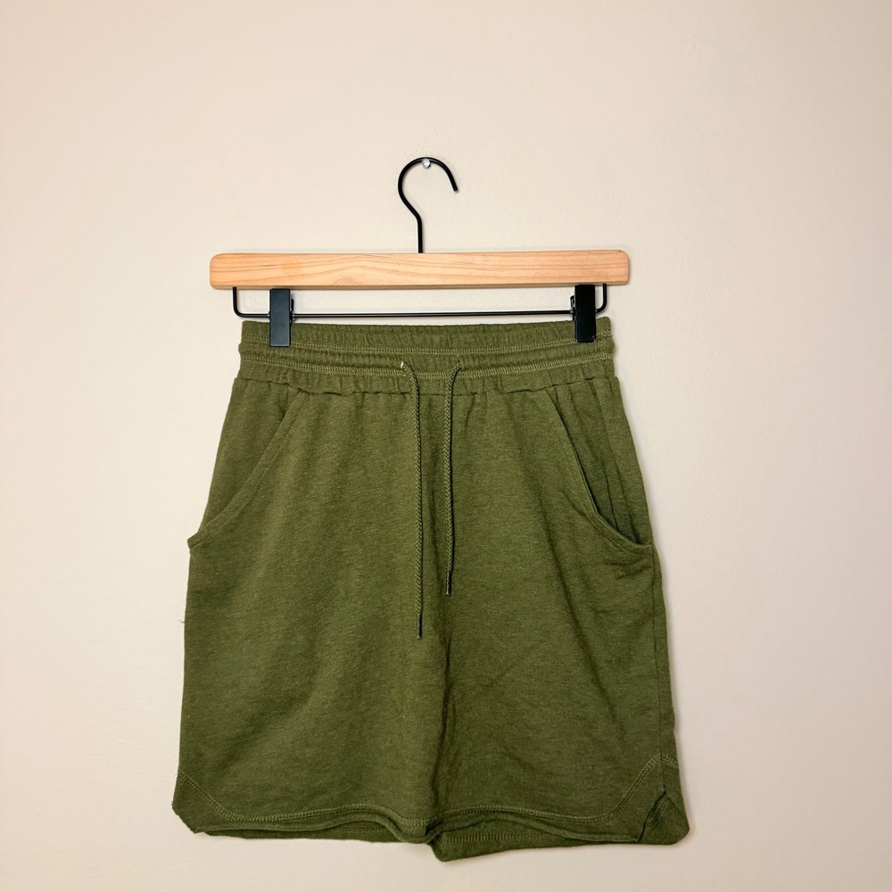Women's Synergy Green Organic Cotton Drawstring Skirt Mini Casual SZ XS